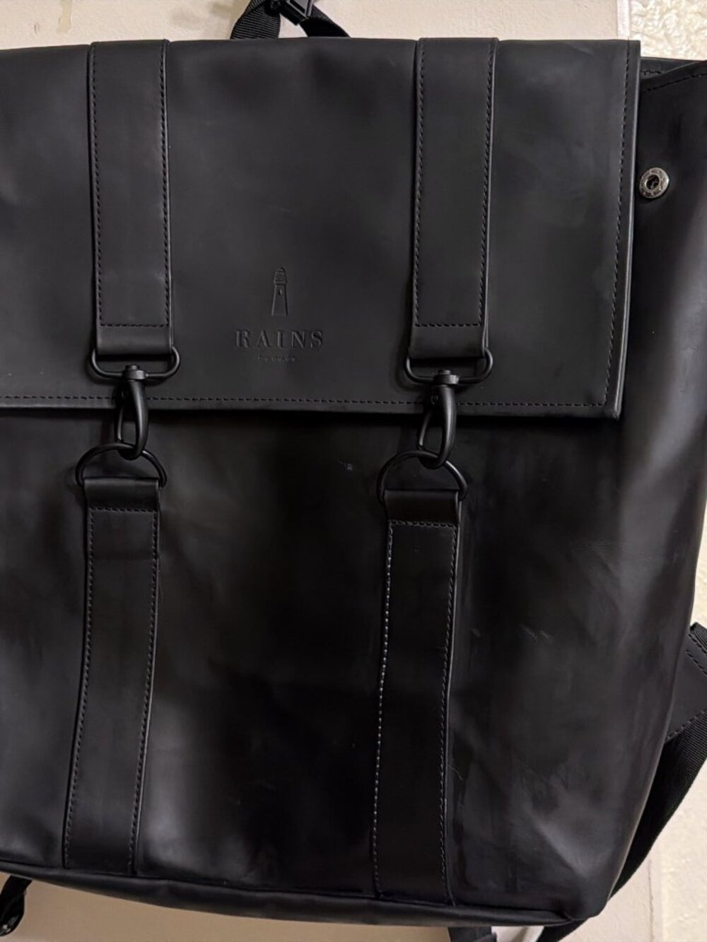 RAINS MSN Bag - Black Waterproof Backpack